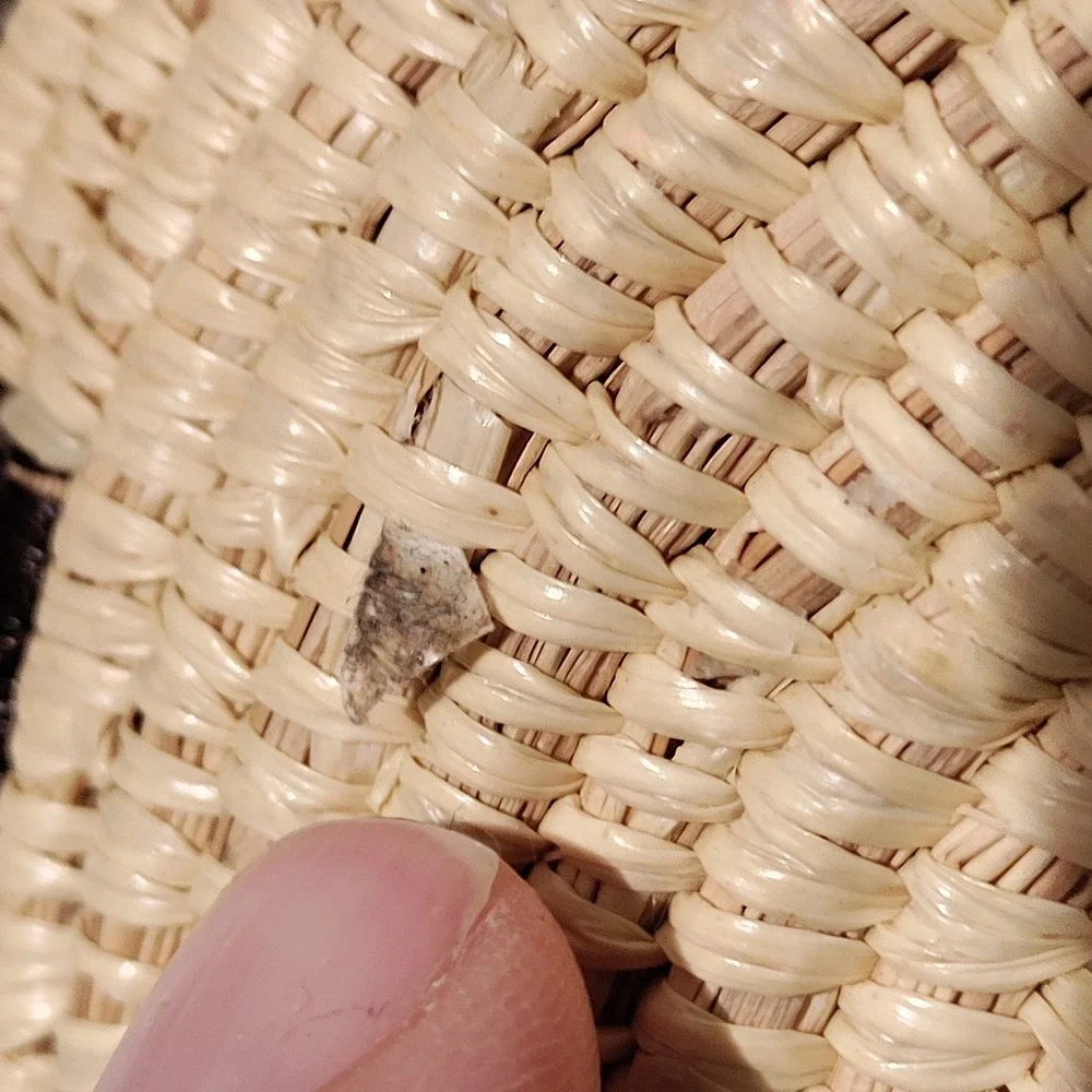 Hopi Style‎ Coiled Woven Basket Globular Olla Pink Brown Geometric 5.5